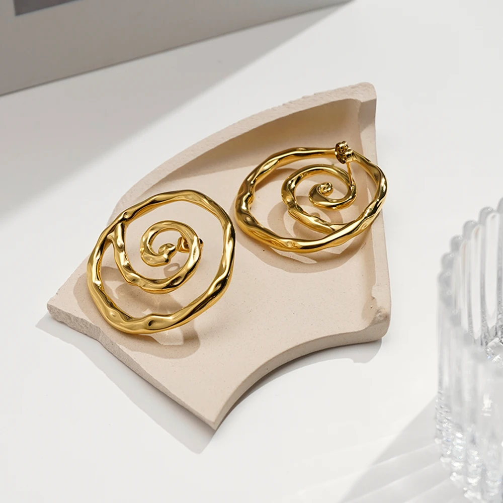 ENFASHION Aretes De Mujer Hollow Spiral Stud Earrings For Women's Stainless Steel 18K Gold Plated High Street Jewelry E251775
ENFASHION Aretes De Mujer Hollow Spiral Stud Earrings For Women's Stainless Steel 18K Gold Plated High Street Jewelry E251775