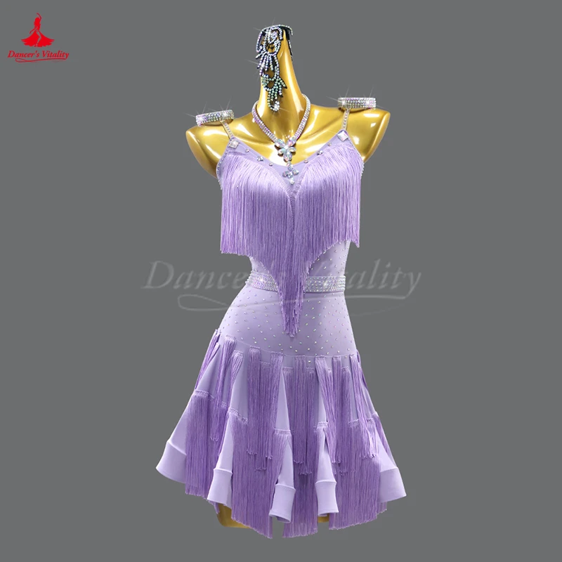 Female Latin Dance Outfit Blackpool Dance Festival Professional Tassel Dress UK Open Championships Jive Salsa Samba Clothing
Female Latin Dance Outfit Blackpool Dance Festival Professional Tassel Dress UK Open Championships Jive Salsa Samba Clothing