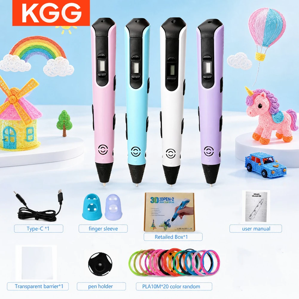 3D Printing Drawing Pen with LCD Display 0.7mm Nozzle 1.75mm PLA Filament Kids DIY Educational Craft Christmas Birthday Gift
3D Printing Drawing Pen with LCD Display 0.7mm Nozzle 1.75mm PLA Filament Kids DIY Educational Craft Christmas Birthday Gift