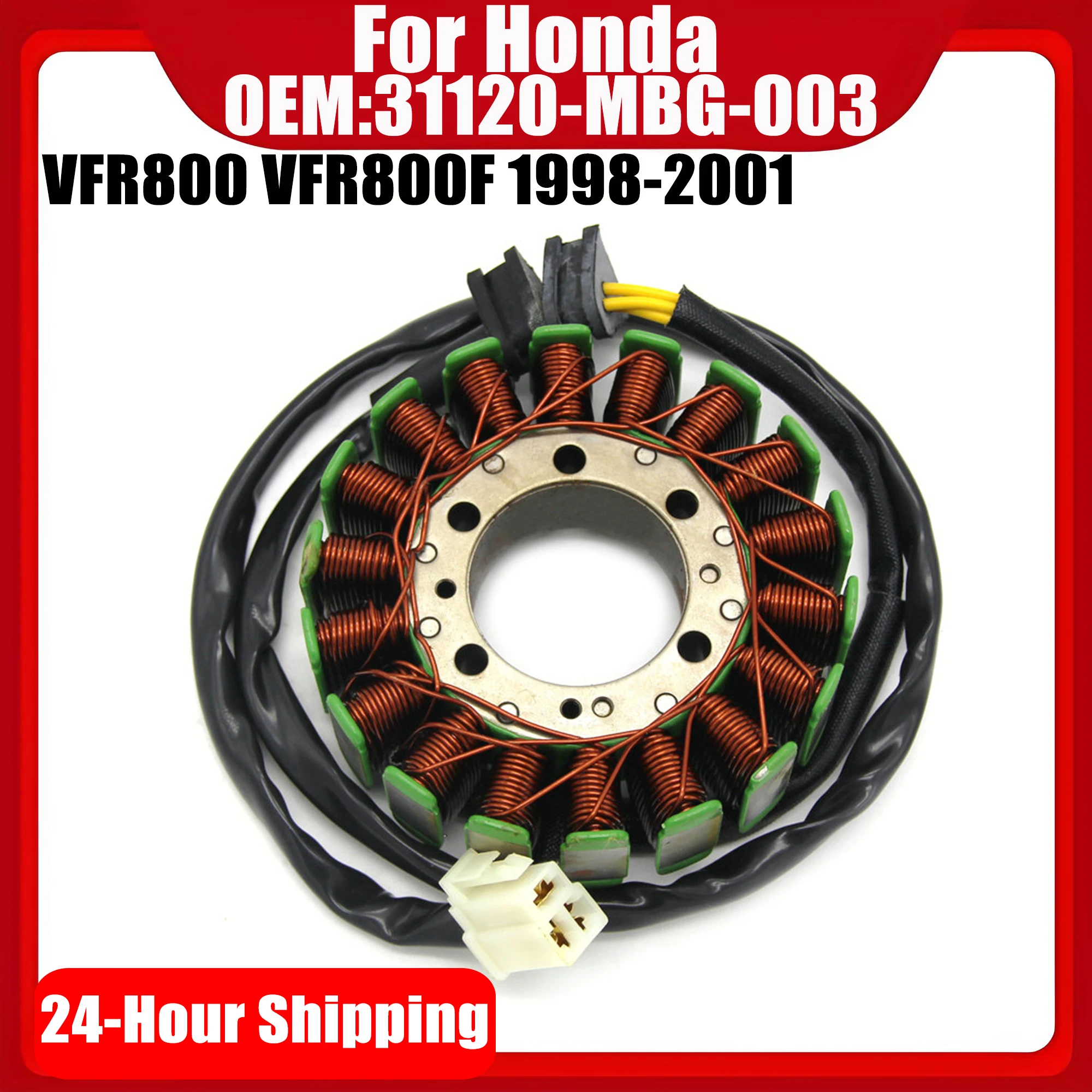 VFR800 VFR800F Generator Stator Coil Comp For Honda VFR800 VFR800F 1998-2001 OEM:31120-MBG-003 Stator Coil
VFR800 VFR800F Generator Stator Coil Comp For Honda VFR800 VFR800F 1998-2001 OEM:31120-MBG-003 Stator Coil