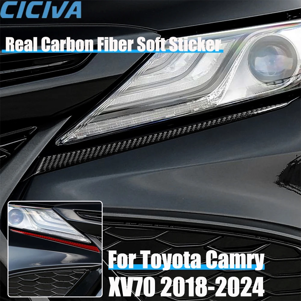 Real Carbon Fiber Car Accessories Headlight Header Cover Soft Sticker For Toyota Camry XV70 2018 2019 2020 2021 2022 2023 2024
Real Carbon Fiber Car Accessories Headlight Header Cover Soft Sticker For Toyota Camry XV70 2018 2019 2020 2021 2022 2023 2024