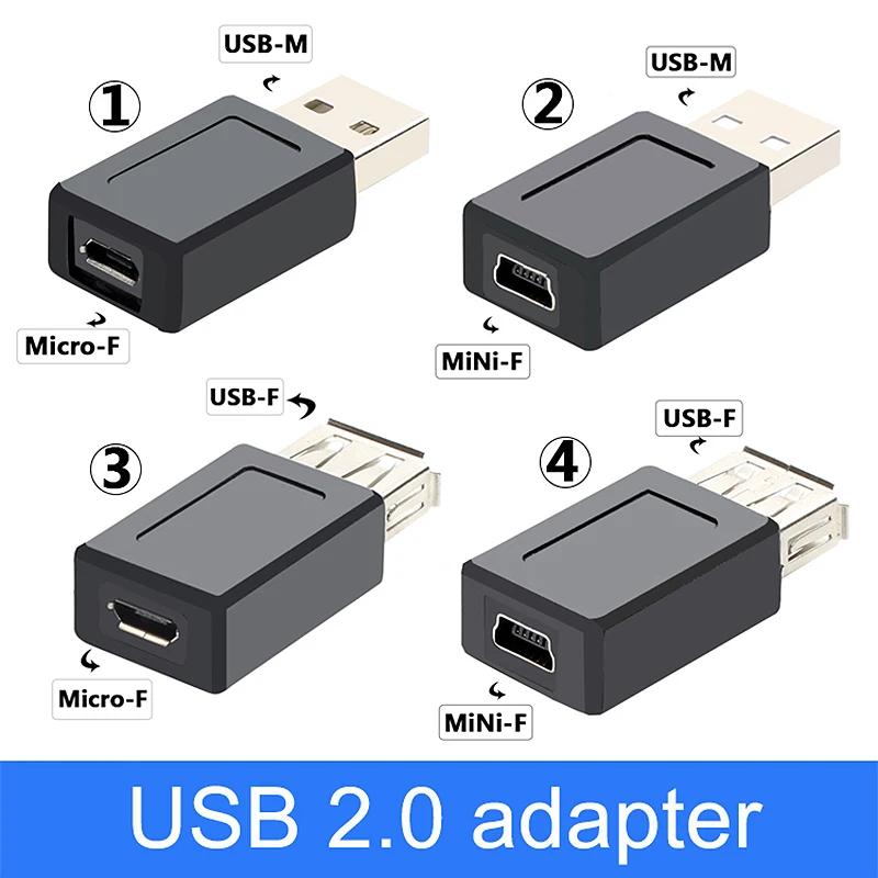 USB 2.0 Type A Male & Female to Micro USB & Mini USB 5Pin Female Adapter Plug Converter usb 2.0 to Mini USB Micro usb Connector
USB 2.0 Type A Male & Female to Micro USB & Mini USB 5Pin Female Adapter Plug Converter usb 2.0 to Mini USB Micro usb Connector