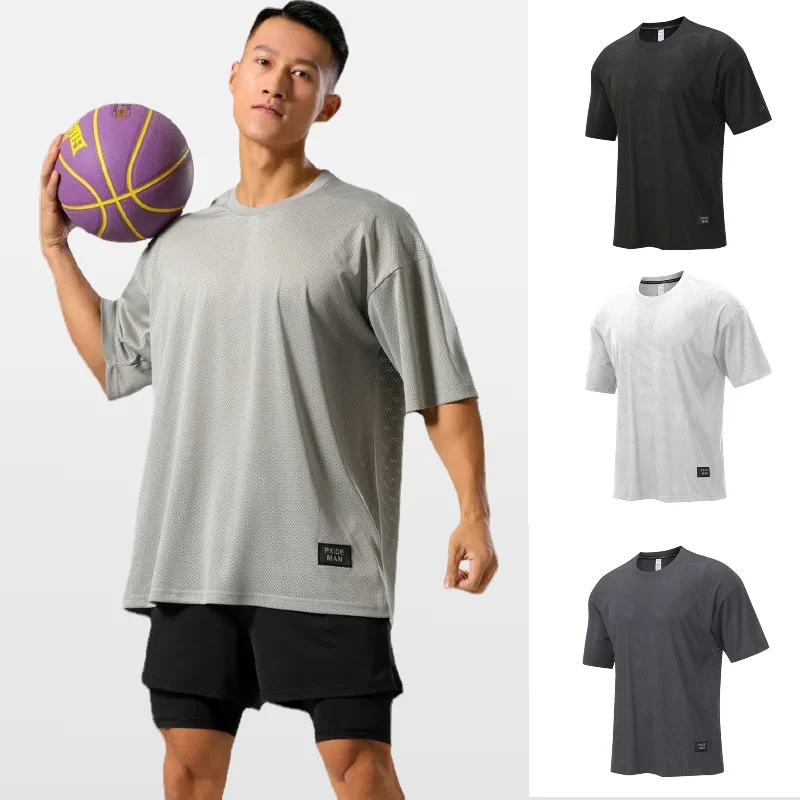Men's mesh breathable sports five quarter sleeve top Loose basketball training shooting suit fitness running quick drying shirt
Men's mesh breathable sports five quarter sleeve top Loose basketball training shooting suit fitness running quick drying shirt