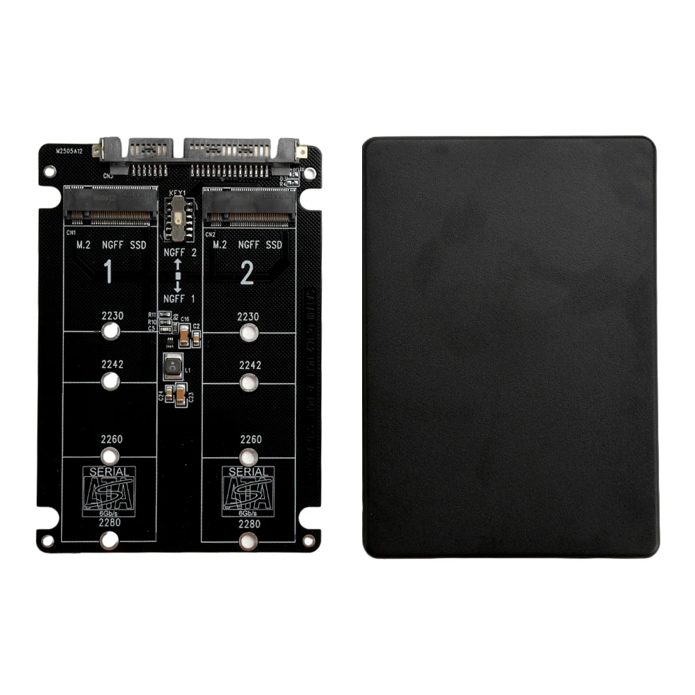 Dual M.2 to SATA3.0 Adapter M.2 SATA Protocol SSD Adapter Serial Port Adapter Board, Dual M.2 to SATA 3.0 Adapter
Dual M.2 to SATA3.0 Adapter M.2 SATA Protocol SSD Adapter Serial Port Adapter Board, Dual M.2 to SATA 3.0 Adapter