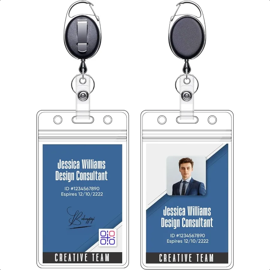 ID Badge Holder with Clip Badge Reels Retractable Heavy Duty Clear Id Card Vertical Lanyard Holder 2 Pack A
ID Badge Holder with Clip Badge Reels Retractable Heavy Duty Clear Id Card Vertical Lanyard Holder 2 Pack A