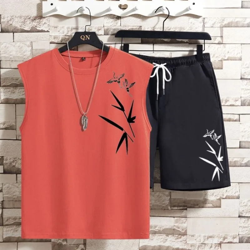Summer Men Chinese Style Niche Design Vest Set National Trend Casual Two Piece Sleeveless T Shirt Outfit
Summer Men Chinese Style Niche Design Vest Set National Trend Casual Two Piece Sleeveless T Shirt Outfit