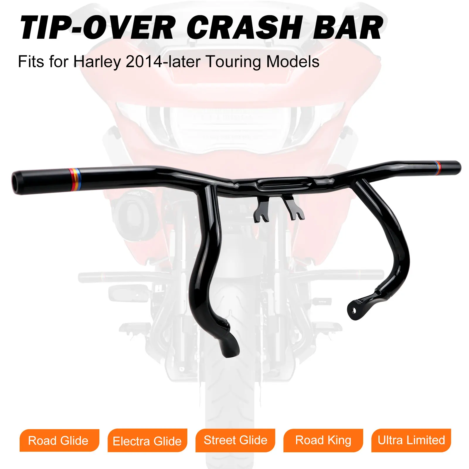 YazenMop Flat-Out Crash Bar & Engine Guard for Harley Touring 2014-2025 Street Glide, Road Glide, Road King, Electra Glide
YazenMop Flat-Out Crash Bar & Engine Guard for Harley Touring 2014-2025 Street Glide, Road Glide, Road King, Electra Glide