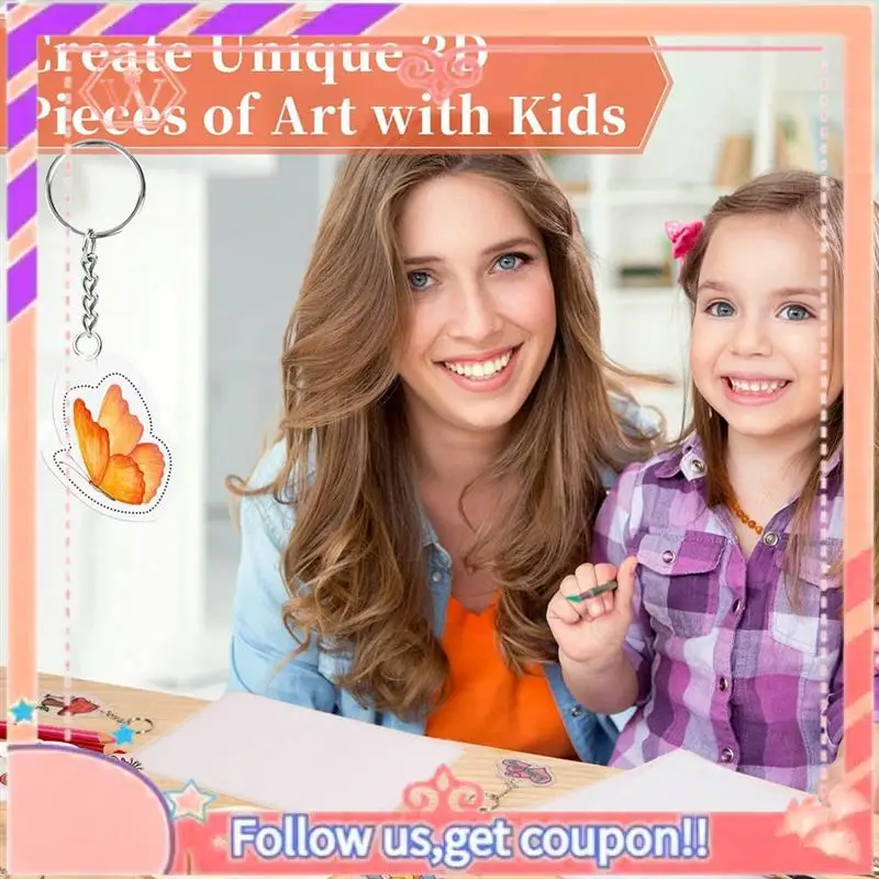 Модернизированный набор брелоков Shrinky Art, включая 20 листов термоусадочной пластиковой бумаги, зажим для ключей, разделенные брелоки, брелоки с чаем
Модернизированный набор брелоков Shrinky Art, включая 20 листов термоусадочной пластиковой бумаги, зажим для ключей, разделенные брелоки, брелоки с чаем