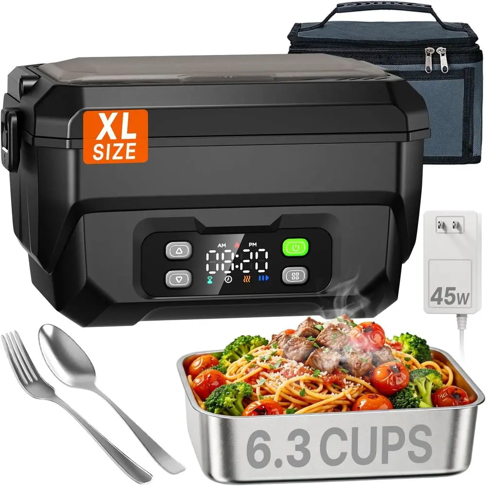 Portable 6.3 Cup Electric Food Warmer for Adults, 24000mAh Rechargeable, Ideal for Office Workers and Travelers
Portable 6.3 Cup Electric Food Warmer for Adults, 24000mAh Rechargeable, Ideal for Office Workers and Travelers