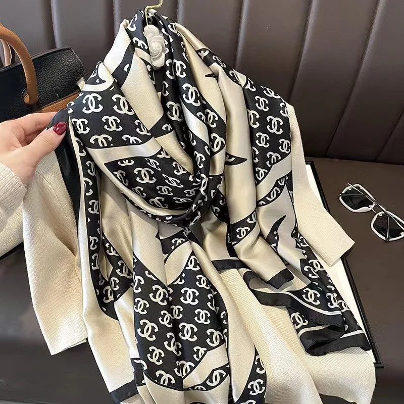 Summer simulated silk scarves fashionable high-end big-name long scarves sunscreen silk scarves cape women's summer
Summer simulated silk scarves fashionable high-end big-name long scarves sunscreen silk scarves cape women's summer