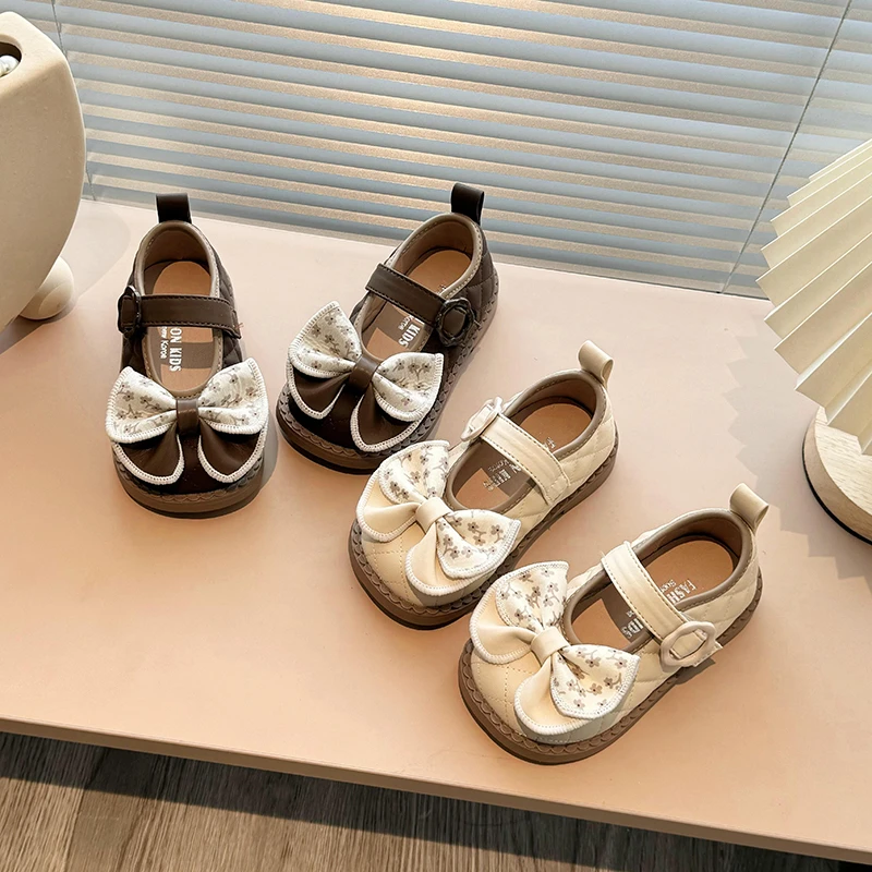 Spring Girl's Princess Shoes Bowknot Flower Cute Fashion Kid's Flat Shoe Lovely Beige Brown Charming Daily Children Shoes 4-6Y
Spring Girl's Princess Shoes Bowknot Flower Cute Fashion Kid's Flat Shoe Lovely Beige Brown Charming Daily Children Shoes 4-6Y