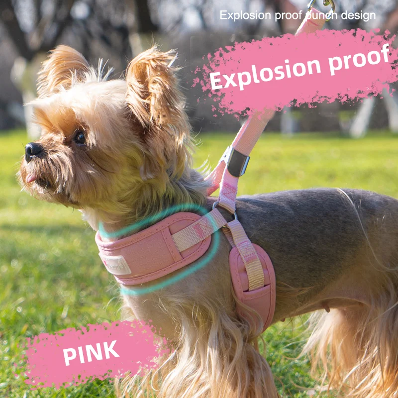 New pink Dog Harness and Leash for Puppy Small Medium Dogs Adjustable Chest Strap Soft Breathable pet Harnesses Bulldog
New pink Dog Harness and Leash for Puppy Small Medium Dogs Adjustable Chest Strap Soft Breathable pet Harnesses Bulldog
