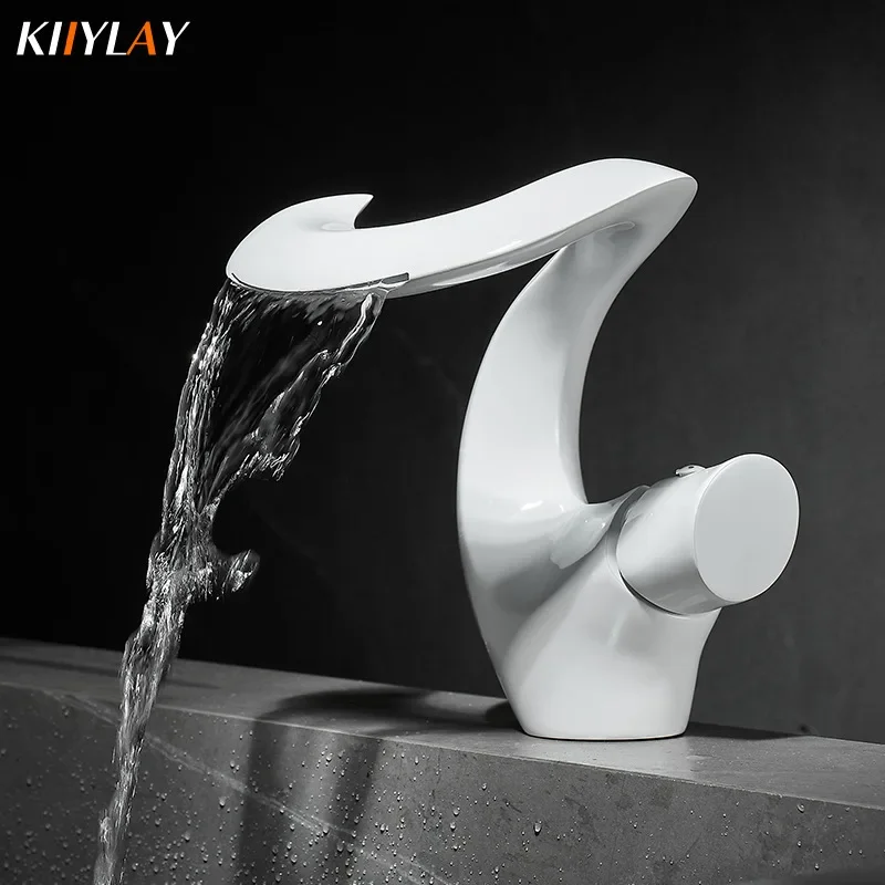 Bathroom basin faucet hot and cold brass toilet creative wash basin waterfall type single hole under the counter basin household
Bathroom basin faucet hot and cold brass toilet creative wash basin waterfall type single hole under the counter basin household