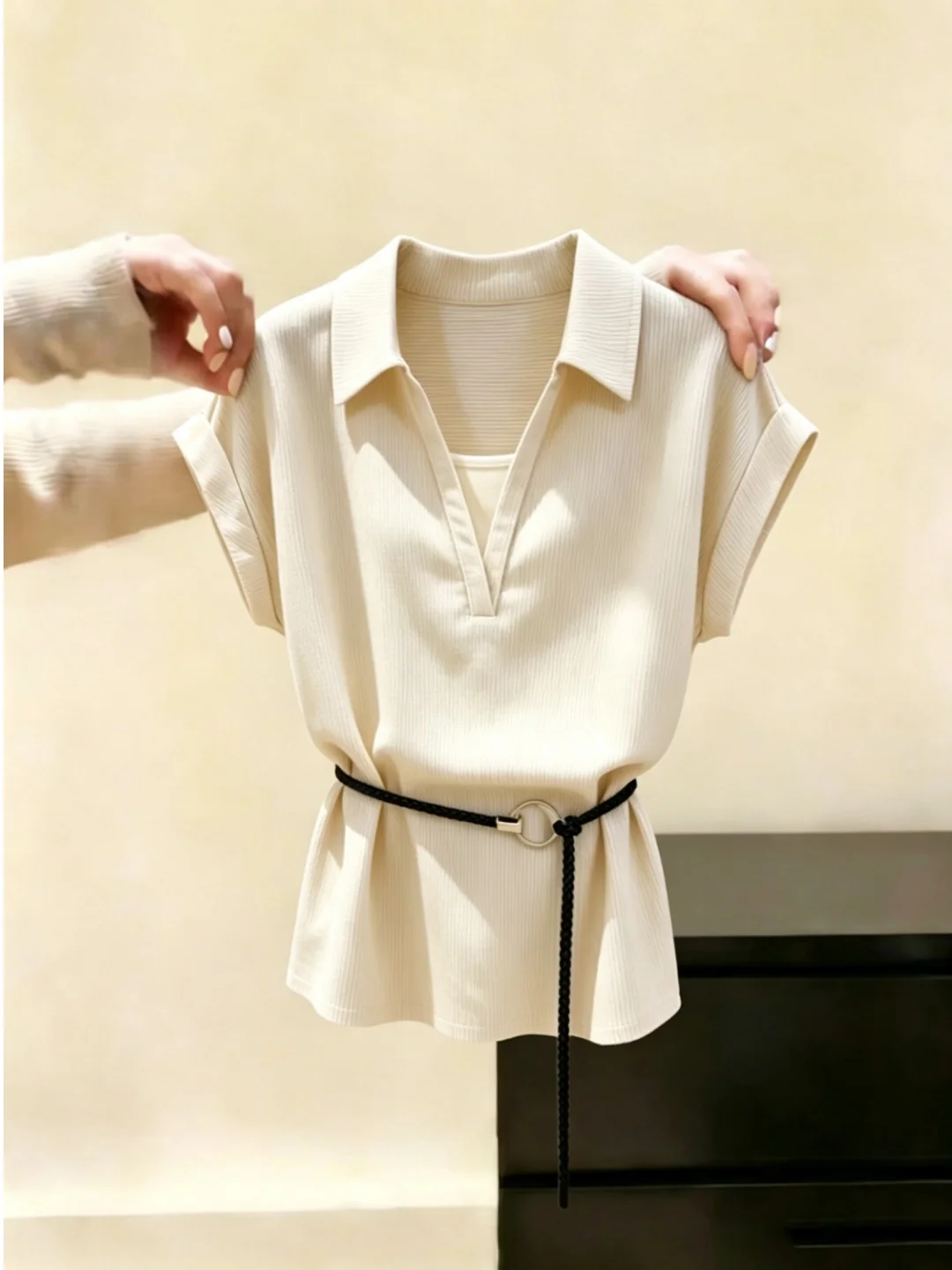 Unique Beautiful Neck Short Sleeve Shirt Women's Summer Fashionable Top Guangzhou Thirteenth Factory High Quality Knitte...
Unique Beautiful Neck Short Sleeve Shirt Women's Summer Fashionable Top Guangzhou Thirteenth Factory High Quality Knitte...