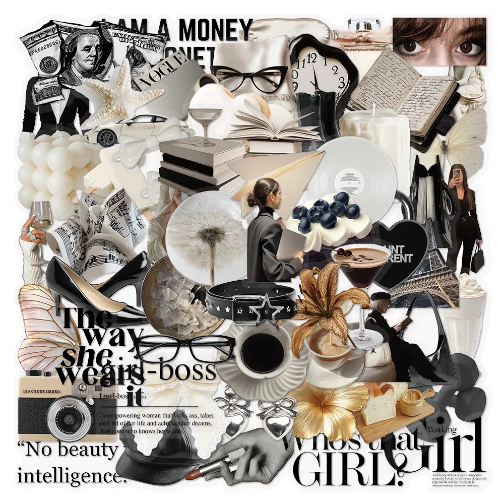 59PCS Clean Girl Office Lady INS Sticker Graffiti DIY Phone Case Scrapbook Water Cup Laptop Guitar Waterproof Decal Kids Toy
59PCS Clean Girl Office Lady INS Sticker Graffiti DIY Phone Case Scrapbook Water Cup Laptop Guitar Waterproof Decal Kids Toy
