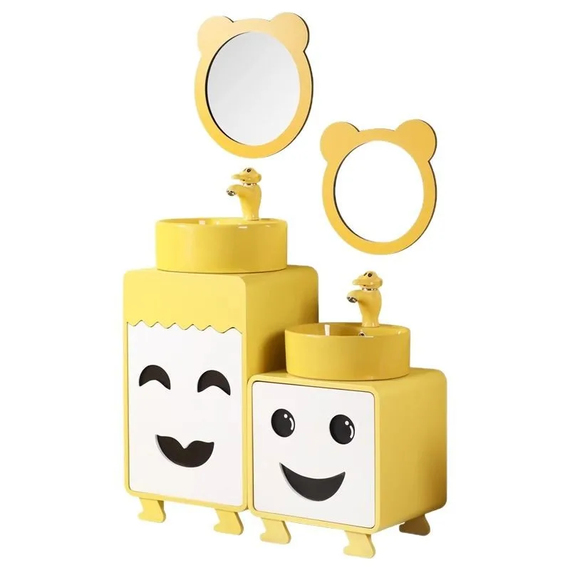 Double basin, high and low washstand, kindergarten children's cartoon, washstand, bathroom cabinet
Double basin, high and low washstand, kindergarten children's cartoon, washstand, bathroom cabinet