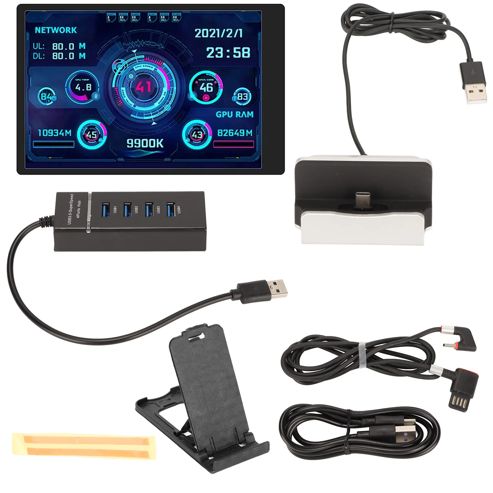 3.5 Inch IPS USB Mini Screen CPU RAM HDD Data Temperature Display Type C Sub Screen For PC Computer Case
3.5 Inch IPS USB Mini Screen CPU RAM HDD Data Temperature Display Type C Sub Screen For PC Computer Case