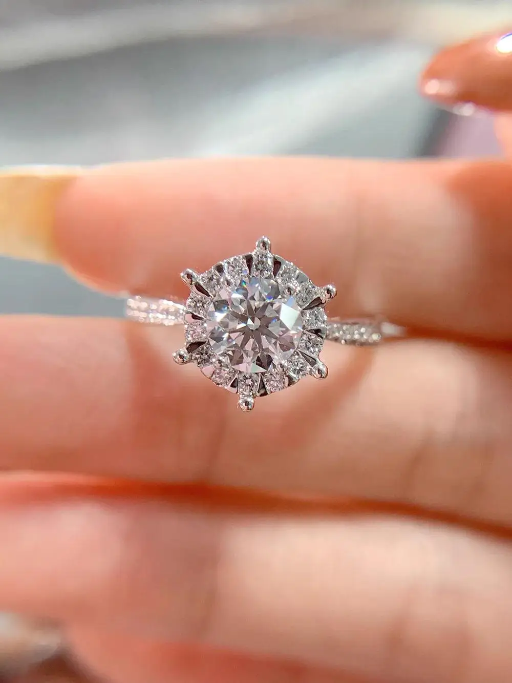 IGI Lab Growing Diamond Ring Round D Color 1 2 3 4Ct Solid 14K White Gold Ring Diamond wedding ring Factory Engagement Ring
IGI Lab Growing Diamond Ring Round D Color 1 2 3 4Ct Solid 14K White Gold Ring Diamond wedding ring Factory Engagement Ring