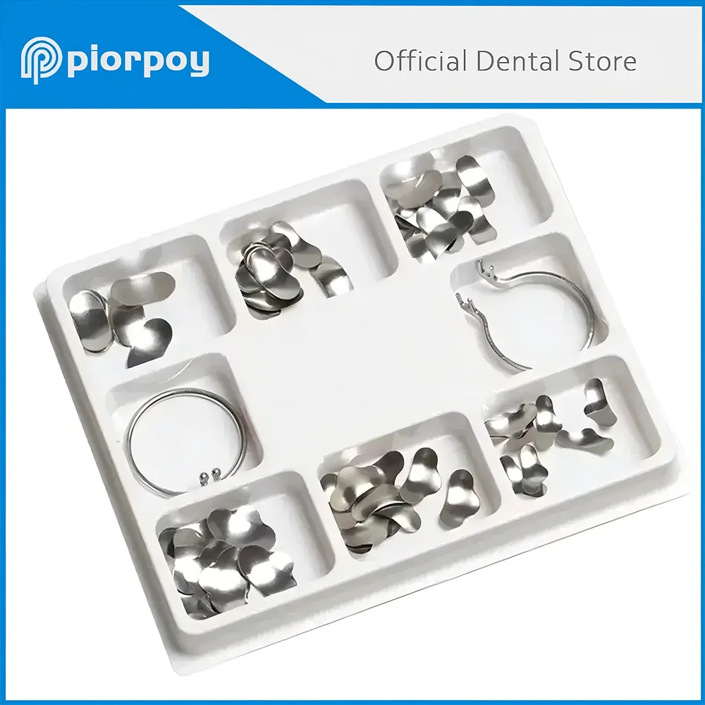 PIORPOY Dental Matrix Sectional Contoured Metal Matrices Resin Clamping/Seperating Ring Dentsit Oral Care Tools 100Pcs/Box
PIORPOY Dental Matrix Sectional Contoured Metal Matrices Resin Clamping/Seperating Ring Dentsit Oral Care Tools 100Pcs/Box
