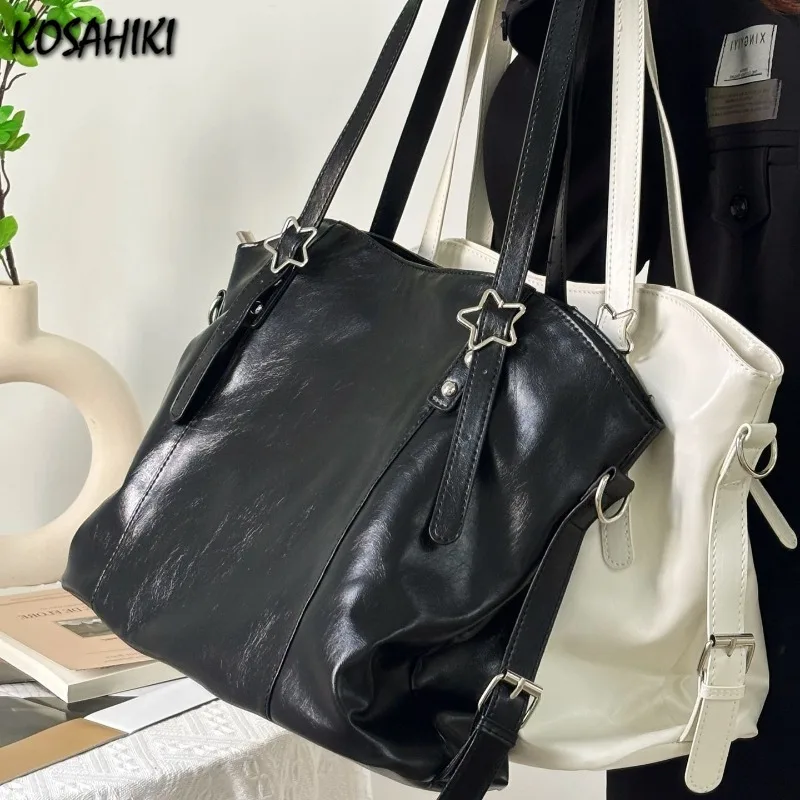 High-capacity Pu Leather Simple Casual Shoulder Bags Women Vintage Y2k Aesthetic Shoulder Bags All Match Streetwear Underarm Bag
High-capacity Pu Leather Simple Casual Shoulder Bags Women Vintage Y2k Aesthetic Shoulder Bags All Match Streetwear Underarm Bag