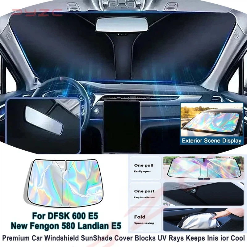 For DFSK 600 E5 New Fengon 580 Landian E5 2022-2025 Car Windshield Sunshade Cover Front Window Sun Shade Heat Insulation
For DFSK 600 E5 New Fengon 580 Landian E5 2022-2025 Car Windshield Sunshade Cover Front Window Sun Shade Heat Insulation