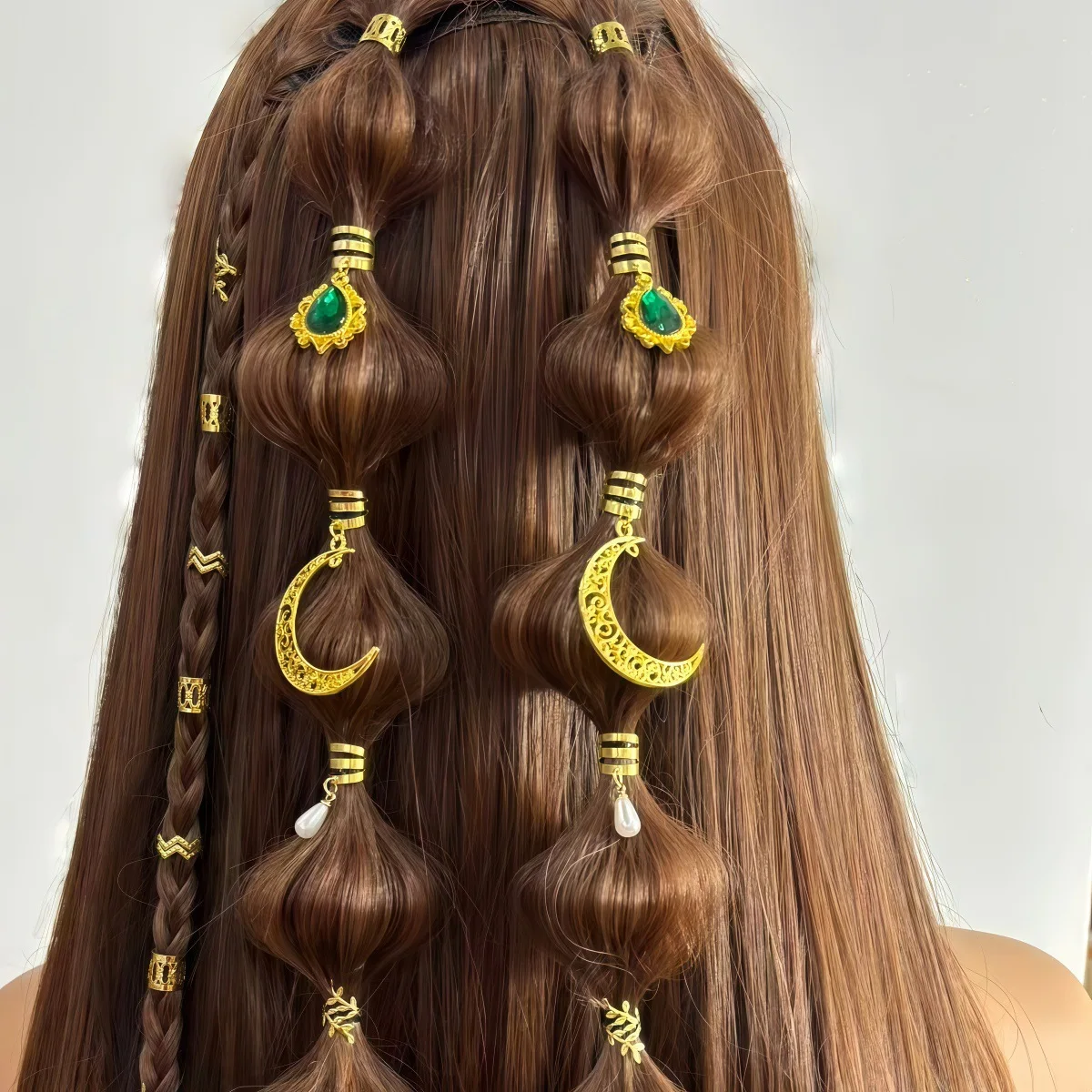 36Pcs Dreadlock Hair Accessories Set Moon Teardrop Pendant Alloy Braid Clips for Synthetic Hair Extensions Supply
36Pcs Dreadlock Hair Accessories Set Moon Teardrop Pendant Alloy Braid Clips for Synthetic Hair Extensions Supply