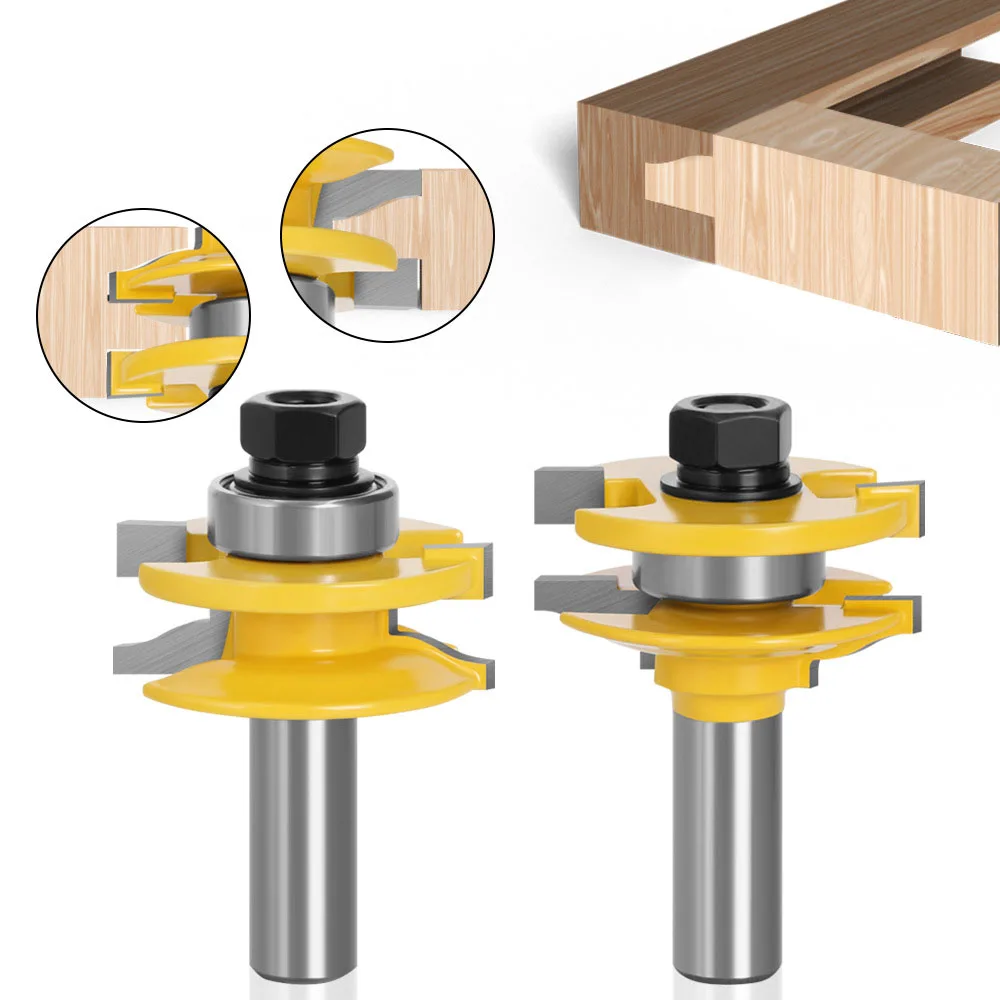 2PC/Set 1/2" 12.7MM 12MM Shank Milling Cutter Wood Carving Rail & Stile Router Bits Carbide Door Knife Woodworking Tenon Cutter
2PC/Set 1/2" 12.7MM 12MM Shank Milling Cutter Wood Carving Rail & Stile Router Bits Carbide Door Knife Woodworking Tenon Cutter