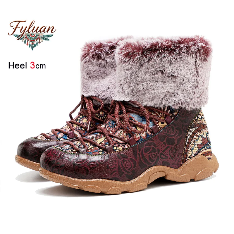 2026 Winter Anti-Slip Soled Genuine leather Short Boots For Women 3CM Height Increasing Shoes Nation retro Fluffy Warm Snow Boot
2026 Winter Anti-Slip Soled Genuine leather Short Boots For Women 3CM Height Increasing Shoes Nation retro Fluffy Warm Snow Boot