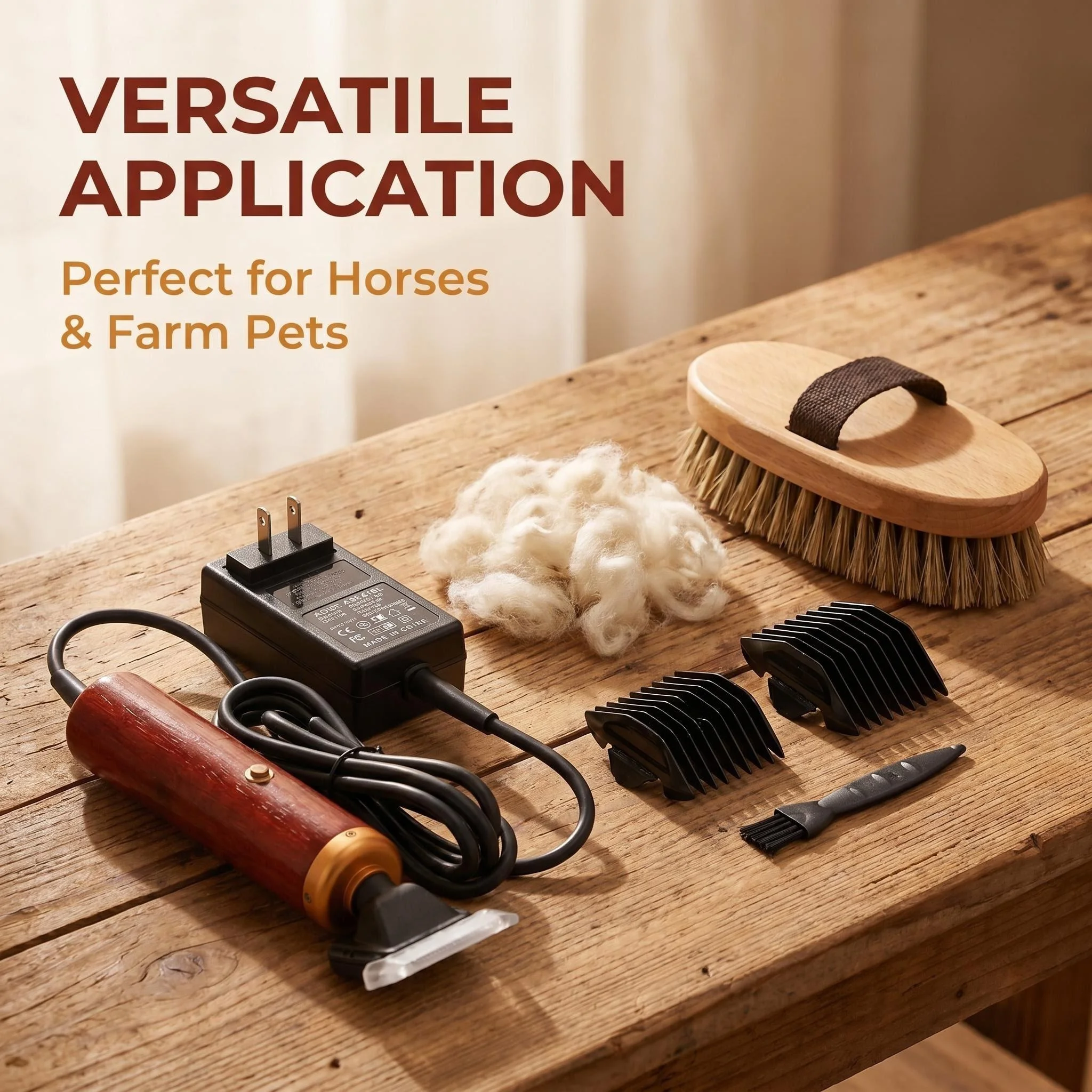 Electric Sheep Shearing Clipper & Pet Hair Scissors Kit - Wool Cut Machine for Horse, Goat & Animal Grooming Supplies
Electric Sheep Shearing Clipper & Pet Hair Scissors Kit - Wool Cut Machine for Horse, Goat & Animal Grooming Supplies