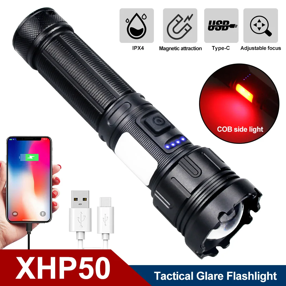 20W Super Bright Tactical White Flashlight Rechargeable With Battery Portable LED light Outdoor Camping Hiking Hunting Torch
20W Super Bright Tactical White Flashlight Rechargeable With Battery Portable LED light Outdoor Camping Hiking Hunting Torch
