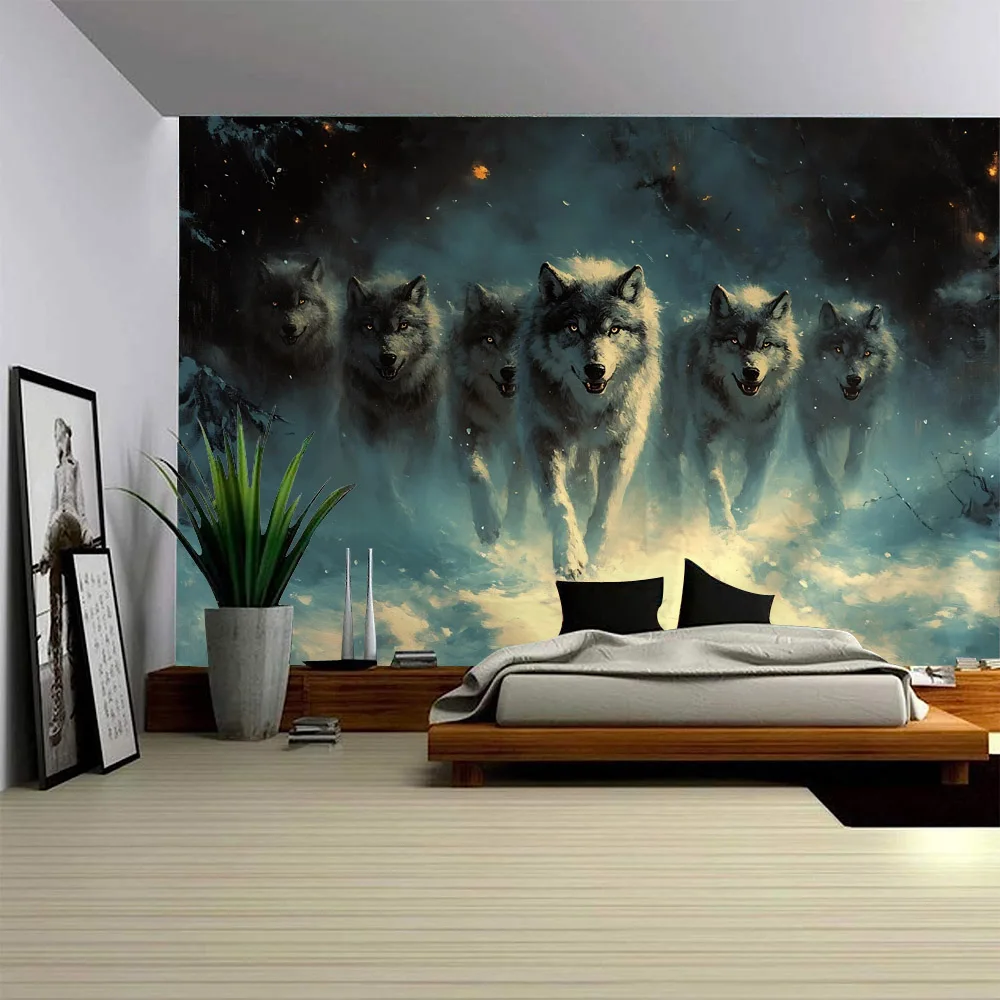 Snowpack Wolf Mysterious Jungle Night Moon Landscape Wall Tapestry Unique Bedroom Living Room Decor Wall Hanging Art
Snowpack Wolf Mysterious Jungle Night Moon Landscape Wall Tapestry Unique Bedroom Living Room Decor Wall Hanging Art