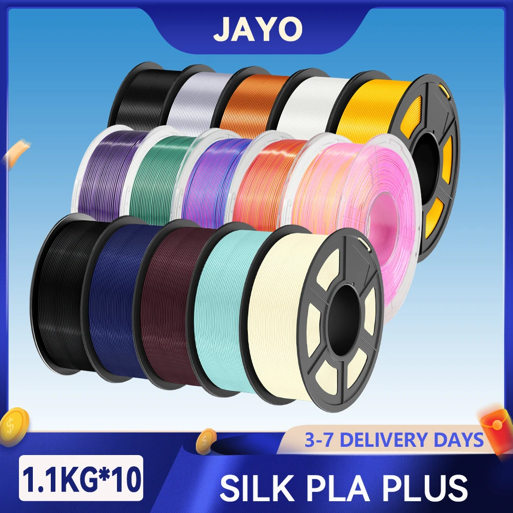 JAYO 3D Silk Pla Plus/ Dual &Triple Colors SILK/TPU-SILK 3D Printer Filament 1.75mm Silk texture 3D Printing Material 10Rolls
JAYO 3D Silk Pla Plus/ Dual &Triple Colors SILK/TPU-SILK 3D Printer Filament 1.75mm Silk texture 3D Printing Material 10Rolls