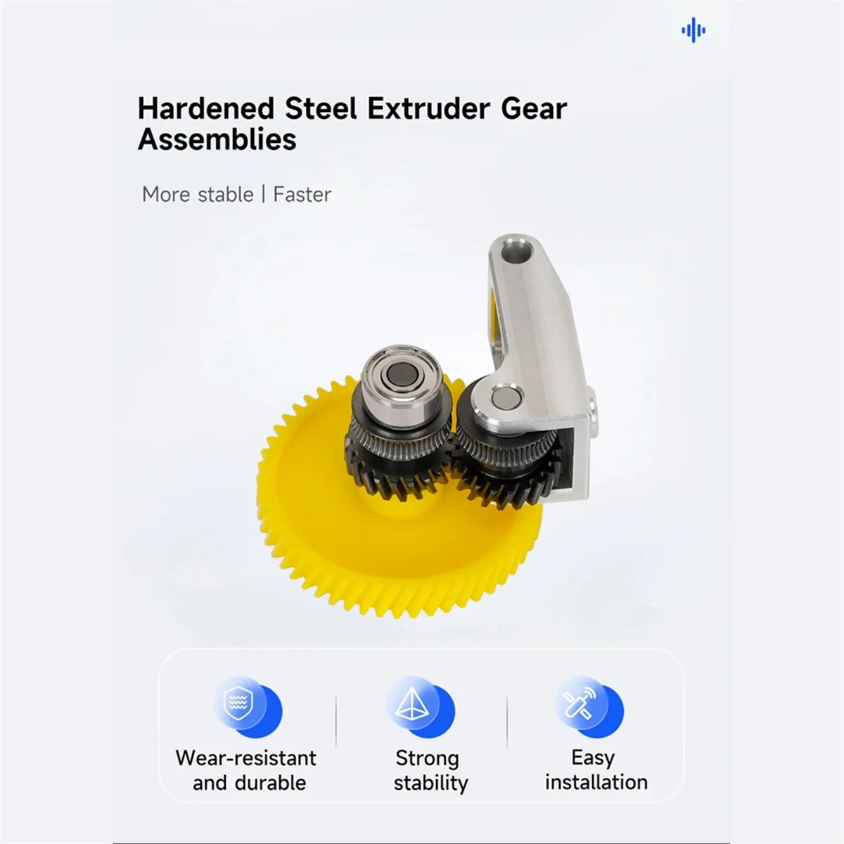 #943G Hardened Steel Extruder Gear Assembly for Bambu Lab P1S (Black&Silver&Yellow)
#943G Hardened Steel Extruder Gear Assembly for Bambu Lab P1S (Black&Silver&Yellow)