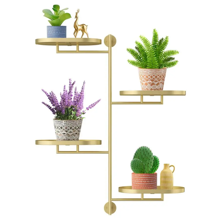 Window Rotating Plant Stand Shelf Indoor Gold Metal Floating Shelves 4Tier Wall Mount Plant hanger Holders for Wall Planter Mod
Window Rotating Plant Stand Shelf Indoor Gold Metal Floating Shelves 4Tier Wall Mount Plant hanger Holders for Wall Planter Mod