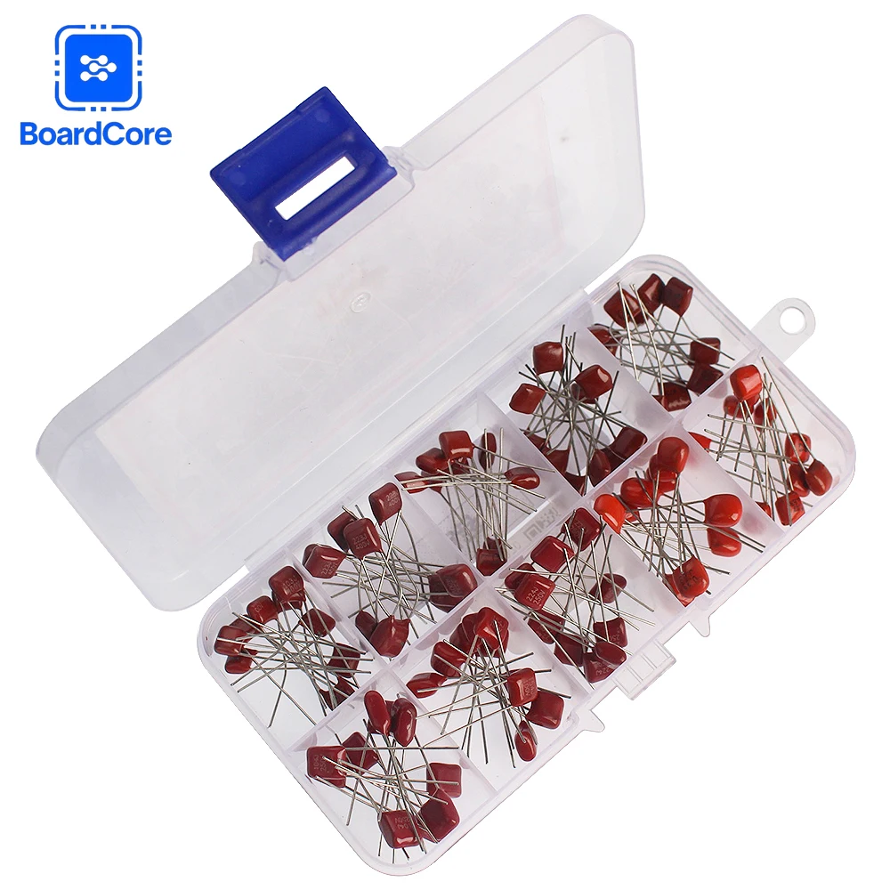 100 Pieces of CBB Polypropylene Film Capacitor Box Kit 10nF~470nF Capacitor Bank 10nF 22nF 33nF 47nF 100nF 220nF 330nF 470nF
100 Pieces of CBB Polypropylene Film Capacitor Box Kit 10nF~470nF Capacitor Bank 10nF 22nF 33nF 47nF 100nF 220nF 330nF 470nF