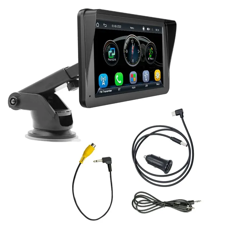 Car 7 Inch Navigation Screen Bluetooth Portable Screen Wireless Carplay Android Auto MP5 Player