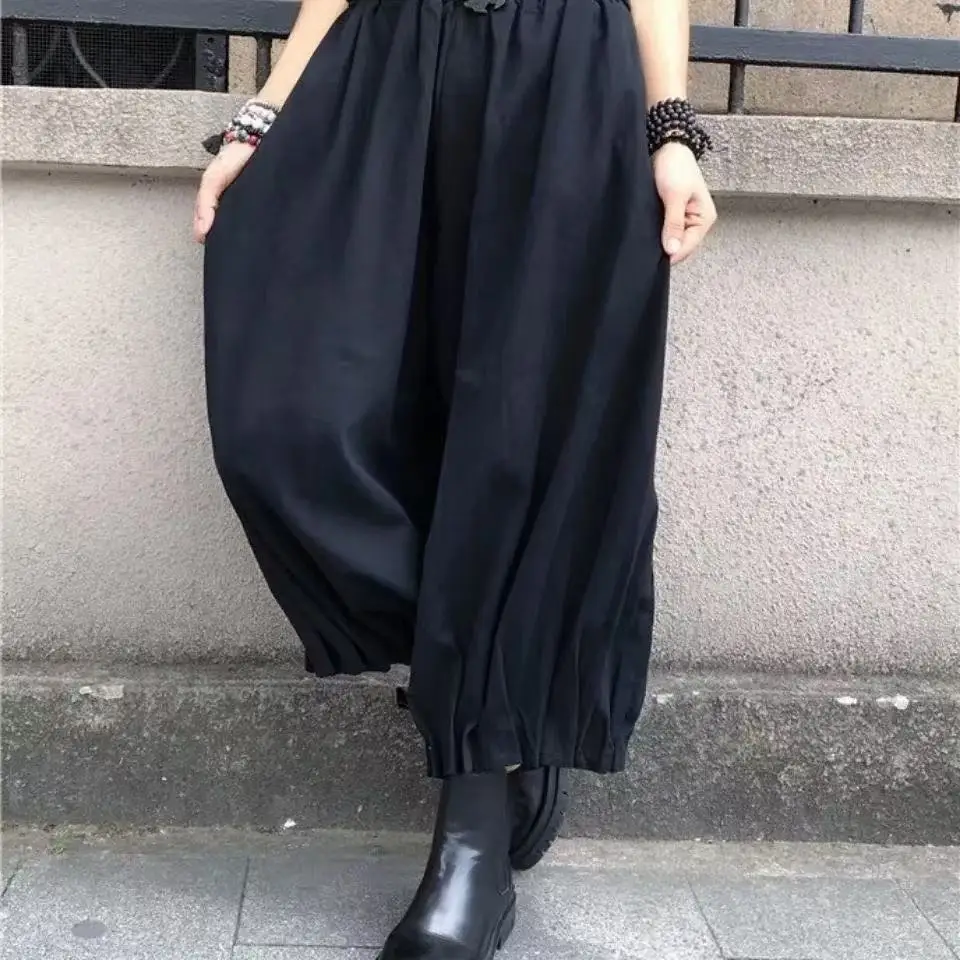 Plus Size Elastic Waist Harem Pants Women BF Style Pleated Loose Wide Leg Ninth Trousers Spring Summer
Plus Size Elastic Waist Harem Pants Women BF Style Pleated Loose Wide Leg Ninth Trousers Spring Summer