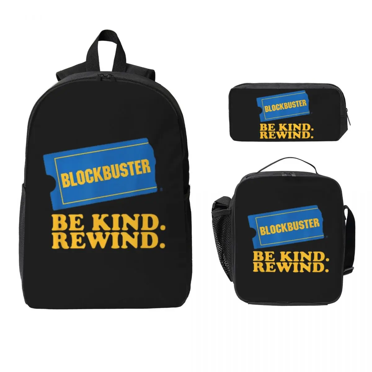 Blockbuster Be Kind Rewind Backpack Student BookBag School Bag Computer Shoulder Bags 3ps Insulated Lunch Bag Pencil Case
Blockbuster Be Kind Rewind Backpack Student BookBag School Bag Computer Shoulder Bags 3ps Insulated Lunch Bag Pencil Case