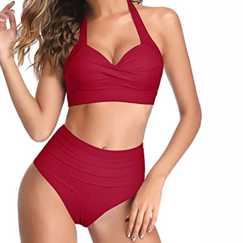 2025 Women's Bikinis Set Solid Color Knot Twist Bikini Swimsuit High Waist Adjustable Strap Two Piece Bathing Swimwear
2025 Women's Bikinis Set Solid Color Knot Twist Bikini Swimsuit High Waist Adjustable Strap Two Piece Bathing Swimwear