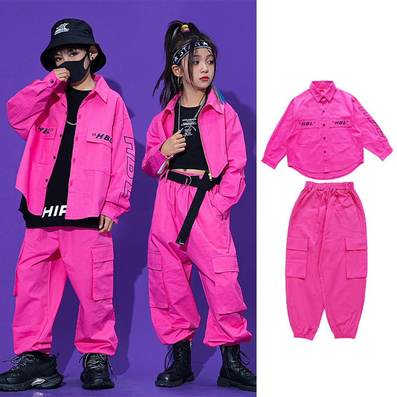 Kpop Jazz Dance Costume For Kids Fluorescence Pink Hip Hop Dance Outfit Jacket Cargo Pants Fashion Street Dance Clothing YS4435
Kpop Jazz Dance Costume For Kids Fluorescence Pink Hip Hop Dance Outfit Jacket Cargo Pants Fashion Street Dance Clothing YS4435