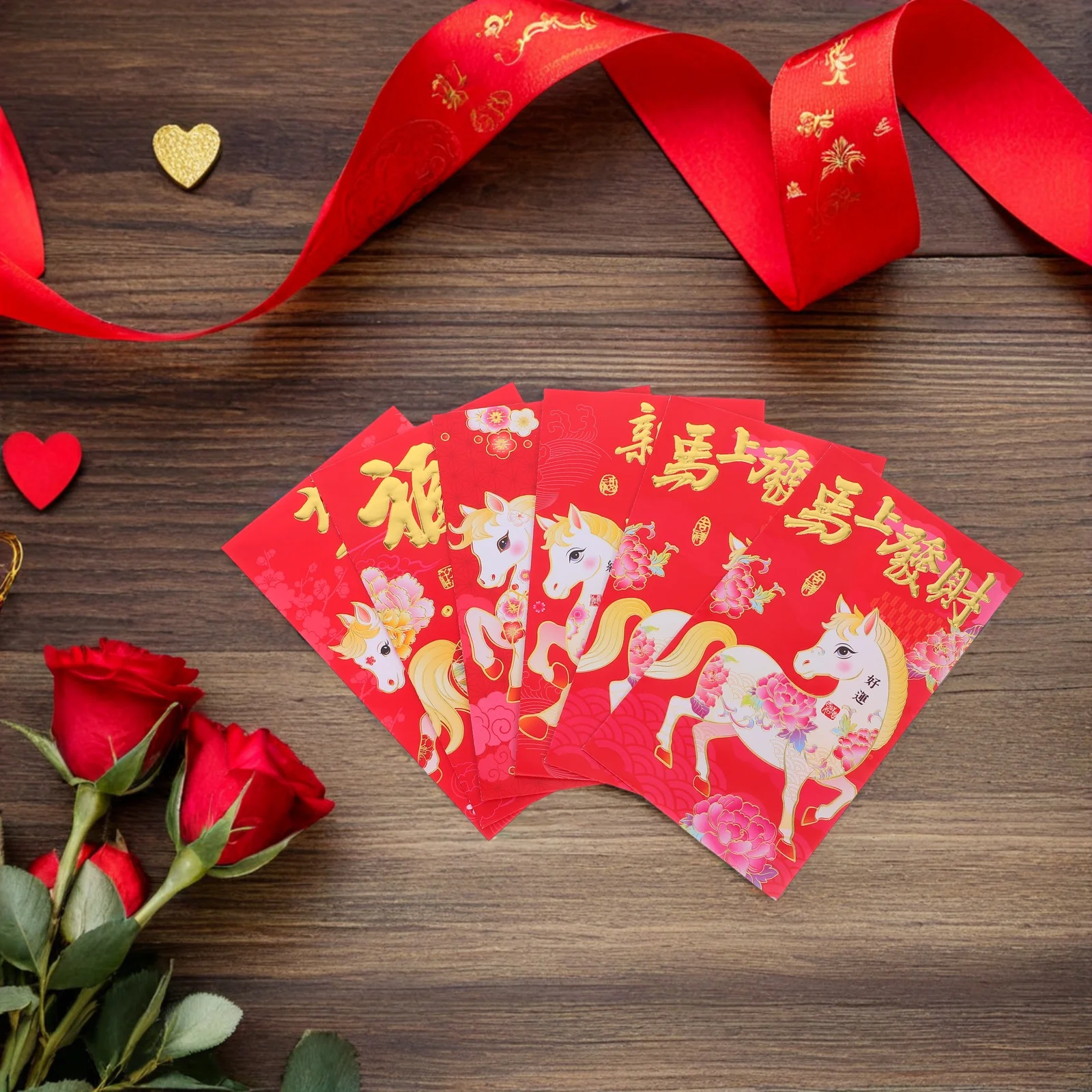 Spring Festival Red Envelopes for The Year of Horse Envelopesm Chinese Pocket New Hongbao Lunar Packets
Spring Festival Red Envelopes for The Year of Horse Envelopesm Chinese Pocket New Hongbao Lunar Packets