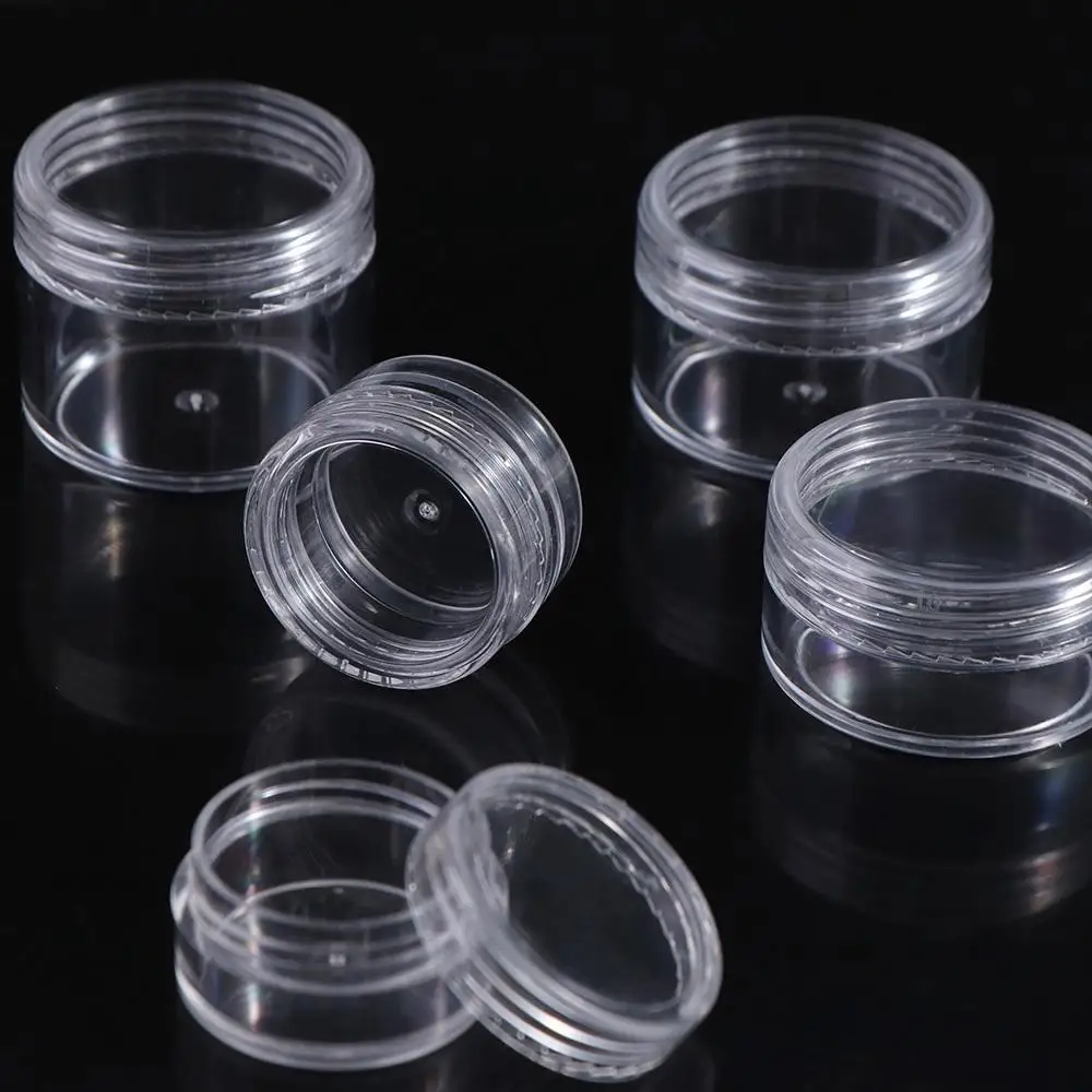 Empty Transparent Clear Cream Jar Portable Plastic Jewelry Storage Box Multi-purpose Sub-bottling Cosmetics Empty Bottle Women
Empty Transparent Clear Cream Jar Portable Plastic Jewelry Storage Box Multi-purpose Sub-bottling Cosmetics Empty Bottle Women