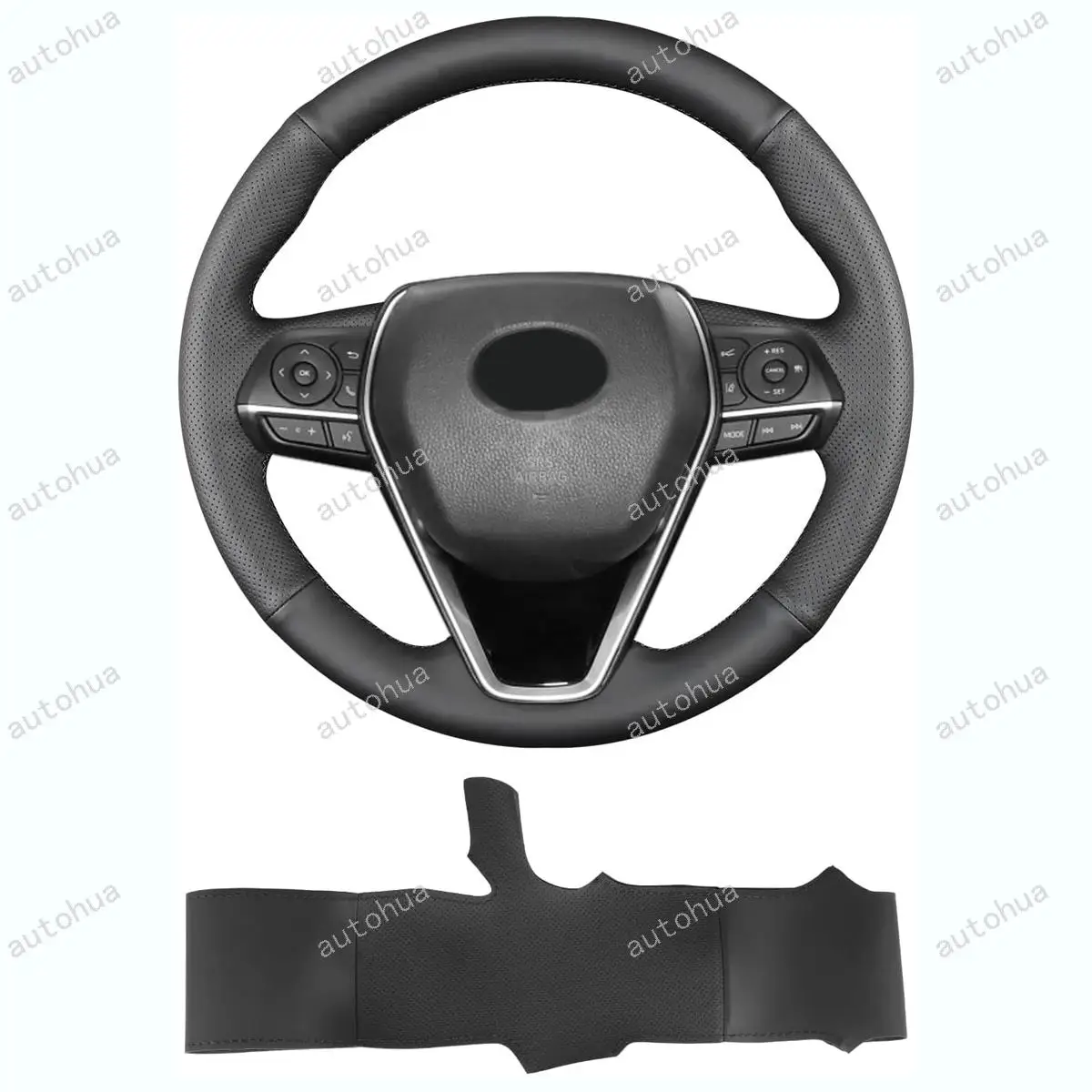 Hand Sewn Leather Steering Wheel Cover for Toyota RAV4 SUV 2019-2024 / Avalon 2019-2022 / Camry 2018-2024 / Corolla 2020-2025
Hand Sewn Leather Steering Wheel Cover for Toyota RAV4 SUV 2019-2024 / Avalon 2019-2022 / Camry 2018-2024 / Corolla 2020-2025