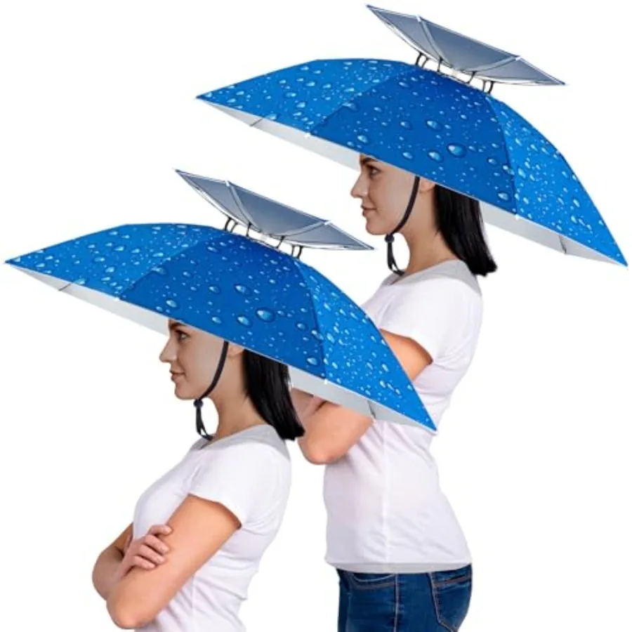 Amylove 2 Pcs 37 Inch Large Fishing Umbrella Hat for Adults Double Layer Foldable Compact Hands Free UV Rain Protection, Fishin
Amylove 2 Pcs 37 Inch Large Fishing Umbrella Hat for Adults Double Layer Foldable Compact Hands Free UV Rain Protection, Fishin