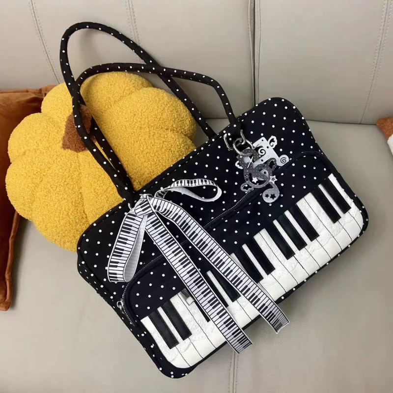Japanese Polka Dot Girl's Piano Bags New Contrast Otaku Backpack Sweet Stylish Square Briefcase Fashionable Jk Handbag Tote Bags
Japanese Polka Dot Girl's Piano Bags New Contrast Otaku Backpack Sweet Stylish Square Briefcase Fashionable Jk Handbag Tote Bags