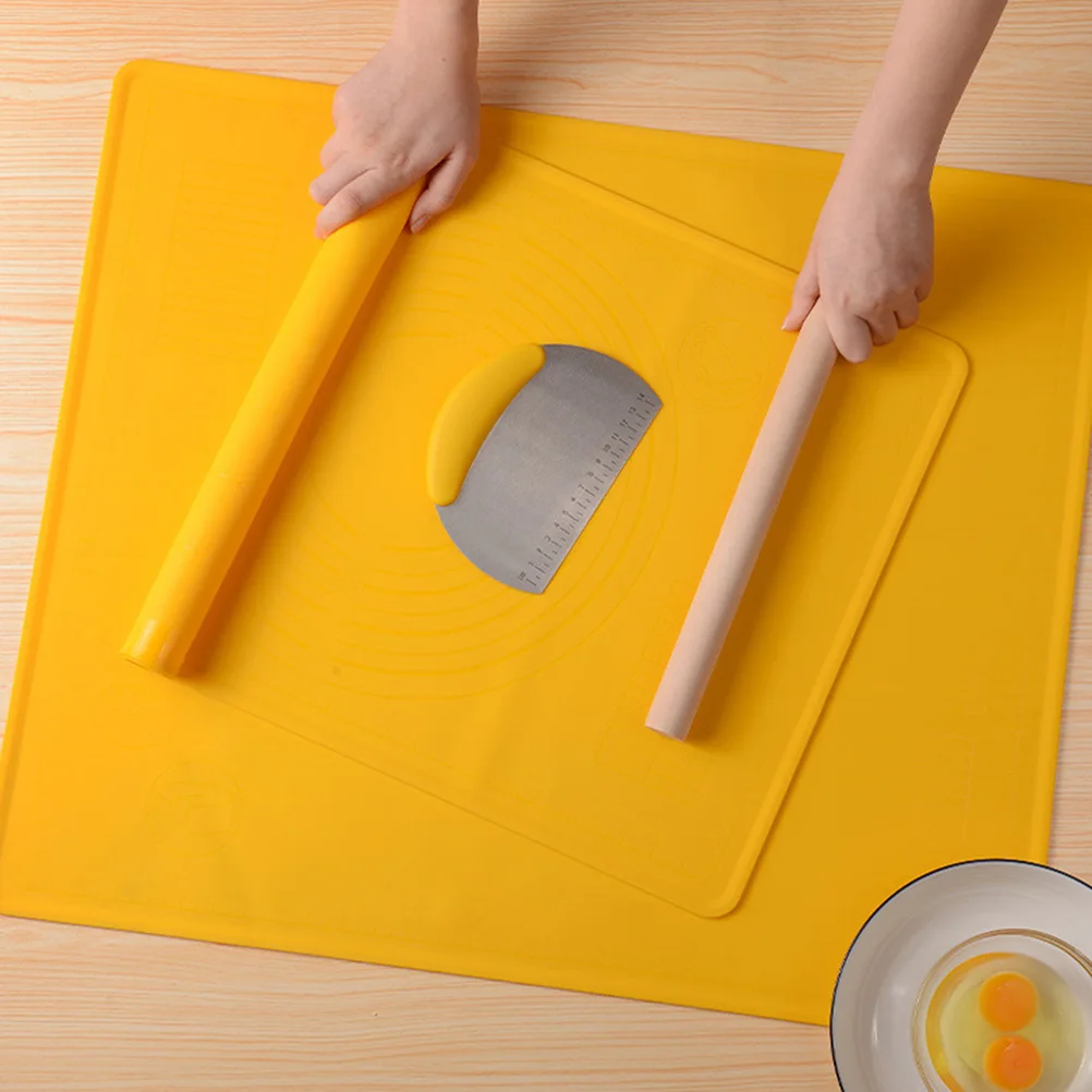 Silicone Baking Mat Dough Pad Scraper Rolling Pin Set Easy Clean Smooth Practical Kitchen Gadgets Storage Convenient
Silicone Baking Mat Dough Pad Scraper Rolling Pin Set Easy Clean Smooth Practical Kitchen Gadgets Storage Convenient