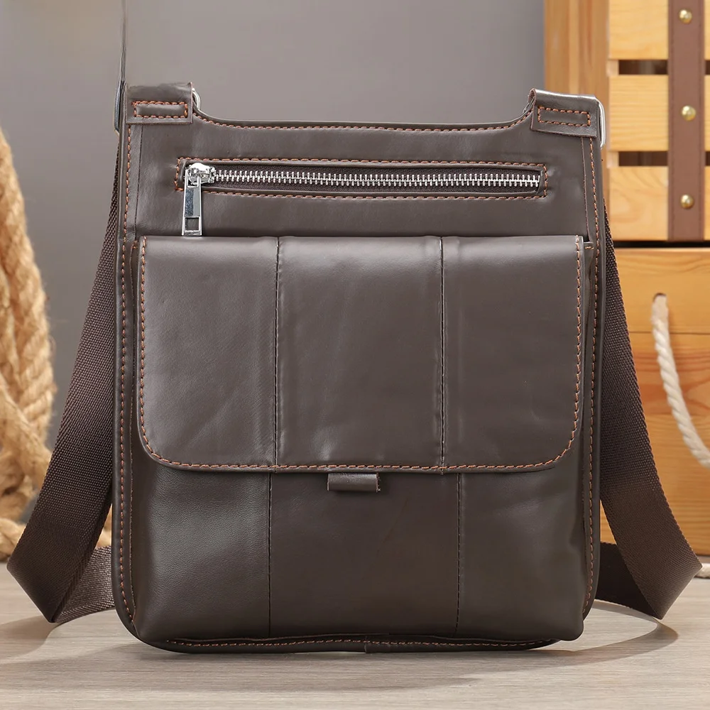 Trendy Men's Crossbody Bag Top Layer Cowhide Genuine Leather Single oulder Bag Faionable Satchel Handbag for Men
Trendy Men's Crossbody Bag Top Layer Cowhide Genuine Leather Single oulder Bag Faionable Satchel Handbag for Men