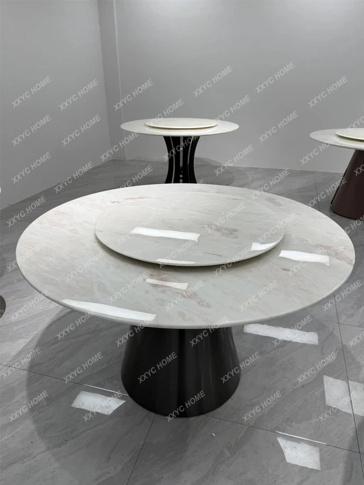Rainbow rose luxury stone light luxury high sense natural luxury stone round table marble dining table and chair combination
Rainbow rose luxury stone light luxury high sense natural luxury stone round table marble dining table and chair combination