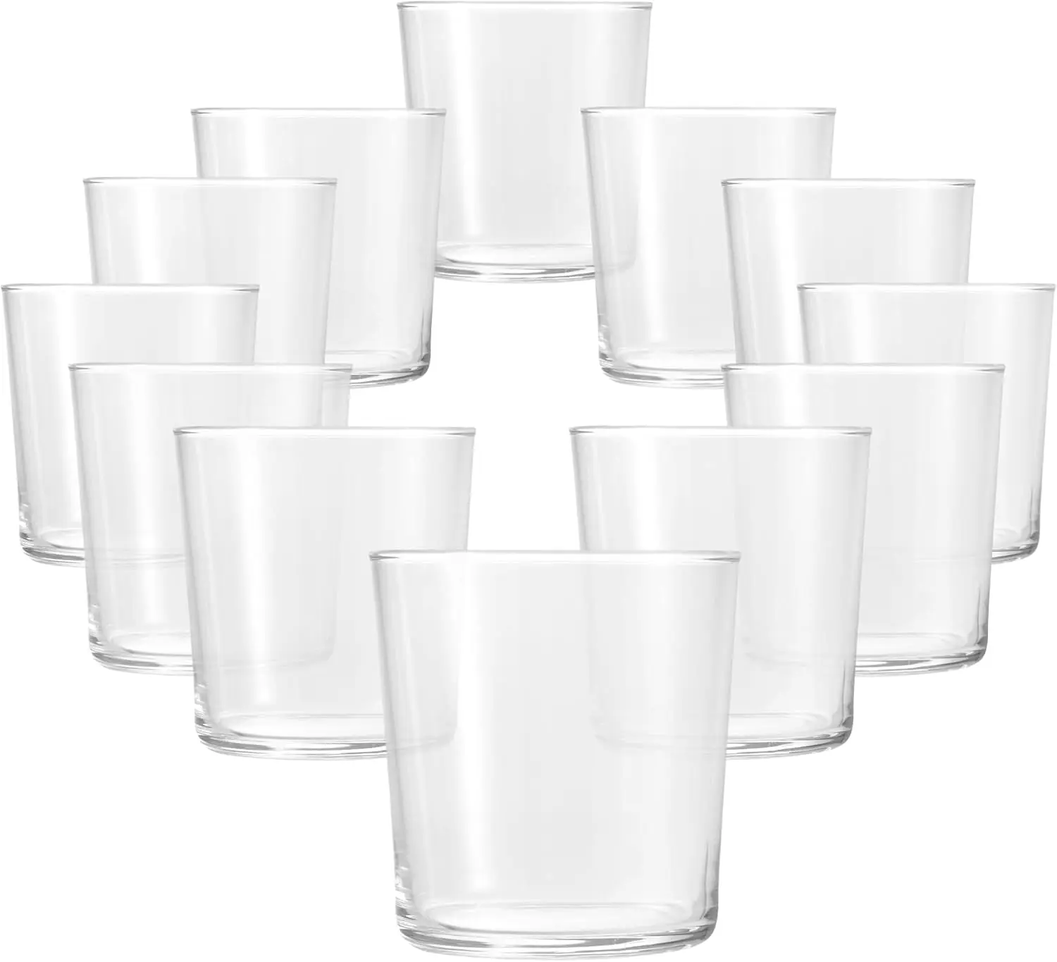 12-Piece Clear Tempered Glass Tumblers, 12oz for Water, Beverages & Cocktails
12-Piece Clear Tempered Glass Tumblers, 12oz for Water, Beverages & Cocktails