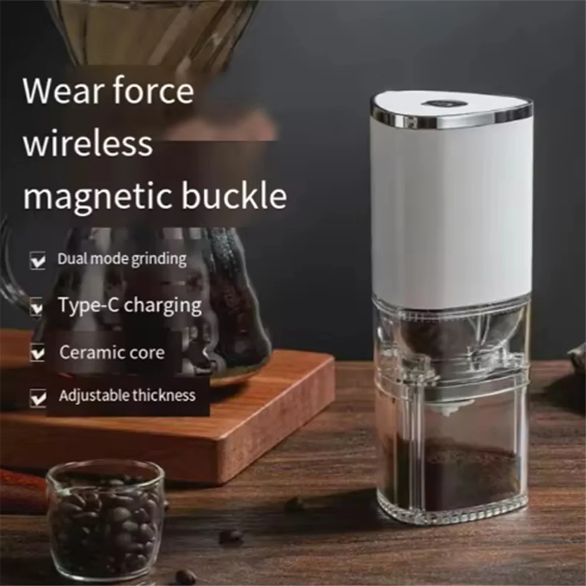 Портативная ручная кофемолка с зарядкой через USB, электрическая кофемолка Home B
Портативная ручная кофемолка с зарядкой через USB, электрическая кофемолка Home B